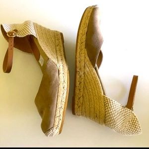 KNN size 8.5 LEATHER Wedge Sandals COMFY Gorgeous LIKE NEW